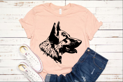 German shepherd dog head SVG Dog 4th July Breed K-9 Police cop 1225s