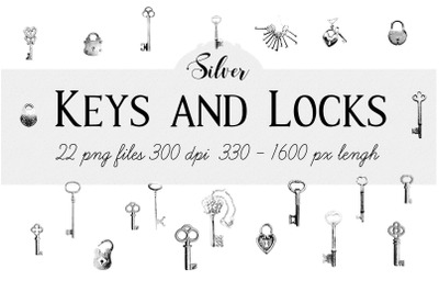 Keys and Padlocks (2 of 3, Silver)