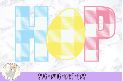 HOP Plaid Pattern Easter SVG