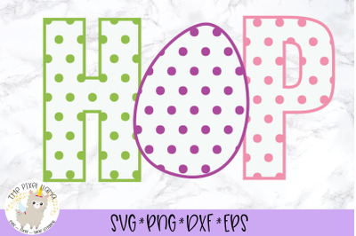 HOP Polka Dot Pattern Easter SVG