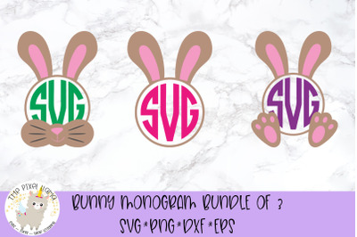 Bunny Monogram Easter Bundle SVG