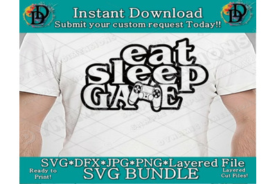 Eat sleep game svg file Gamer SVG Games svg Xbox svg Xbox Controller s