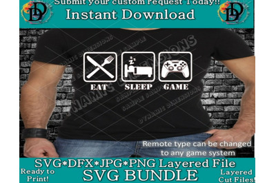 Eat sleep game svg file Gamer SVG Games svg Xbox svg Xbox Controller s