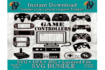 Download Download Video Game Controllers SVG File XBox Playstation ...
