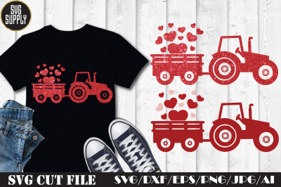 Valentine Wagon Truck SVG Cut File