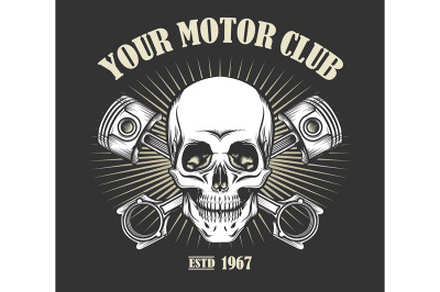 Vintage Motorcycle Club Emblem