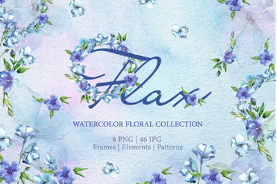 Flax Blue Watercolor png