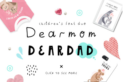 Dearmom and Deardad - Childrens font