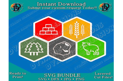 Catan SVG Catan Shirt Resources Wood Sheep Wheat Brick Stone Decal Cat