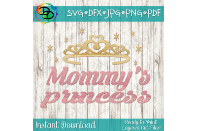 Mommy&#039;s Princess, SVG,DXF, Cutting File, silhouette file, cricut file,