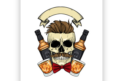 Sketch&2C; barman skull