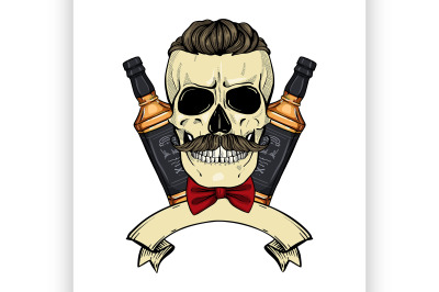 Sketch&2C; barman skull