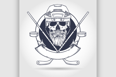 Hockey player skull