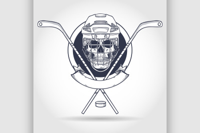 Hockey player skull