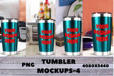 Tumbler Mockups With Kitchen Background|PNG