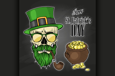 Stickers set for Saint Patricks Day