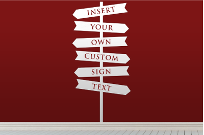 Customizable Sign Post | SVG | PNG | DXF | EPS