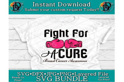Breast Cancer SVG, Cancer SVG, Fight for a Cure, Breast Cancer Awarene