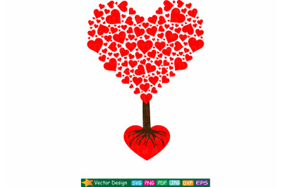 Love Tree SVG Cut File