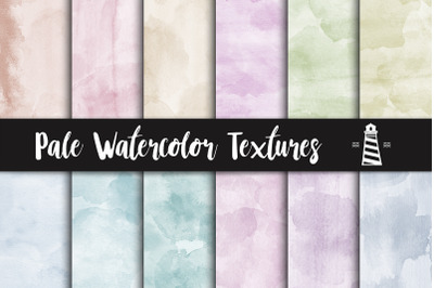 Pale Watercolor Textures&2C; Light-Colored Aquarelle Backgrounds