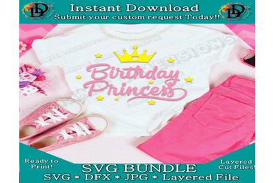 Birthday Girl SVG, Birthday SVG, Birthday Princess SVG, Birthday