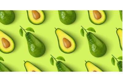 Avocado seamless pattern