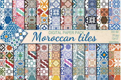 Moroccan tiles Ethnic seamless patterns