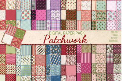 Patchwork seamless patterns