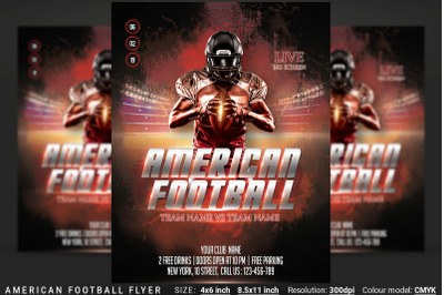 American Football Flyer And Poster