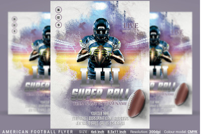 American Football Flyer And Poster