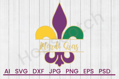 Fleur-de-lis French Split Symbol New Orleans Louis - SVG File, DXF fil