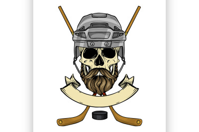 Hockey player skull