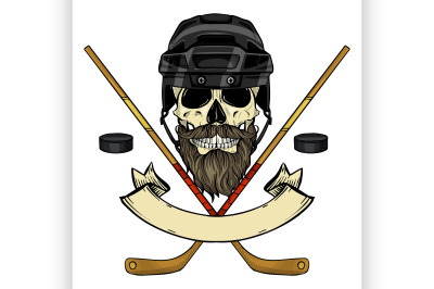 Hockey player skull