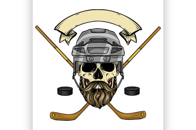 Hockey player skull