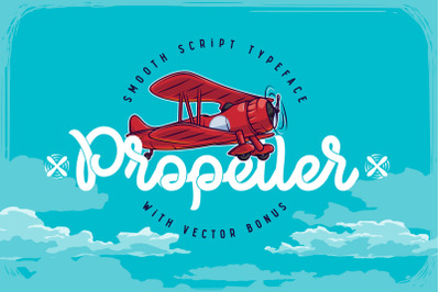 Propeller font + illustration