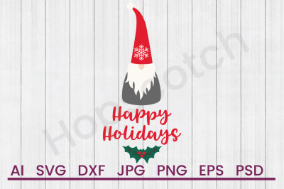 Happy Holidays - SVG File, DXF File