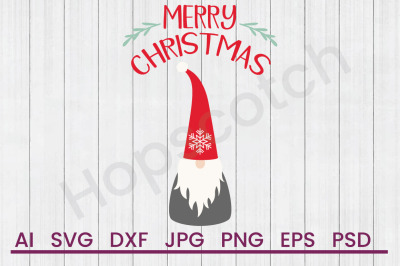 Tomte Scandi Merry Christmas Gnome - SVG File,DXF File
