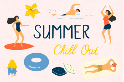 Summer Chill out - over 60 hand drawn summer elements