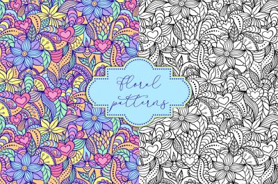 Floral seamless  patterns