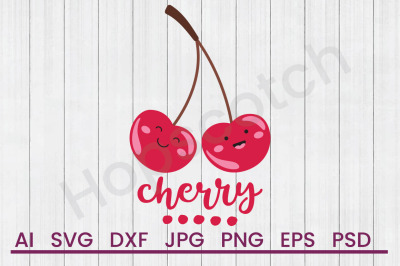 Happy Cherries - SVG file, DXF File