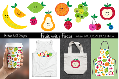 Fruit with Faces Graphics &amp; Pattern