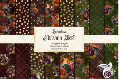 Autumn Floral Digital Paper