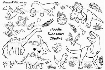 Doodle Dinosaur Clipart