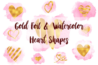 Gold Hearts Clipart - Heart Overlays
