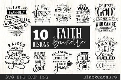Faith SVG bundle 10 designs Christian SVG bundle