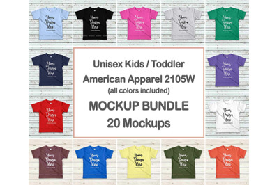 Kids Tshirt Mockup Bundle, Toddler Shirt Mock Up Bundle