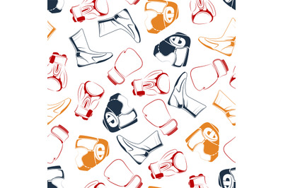 Colorful boxing seamless pattern