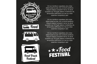 Chalkboard food festival poster design