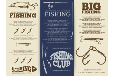 Fishing brochure or banners