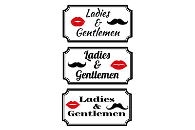 Ladies and gentlemens with lips and mustaches